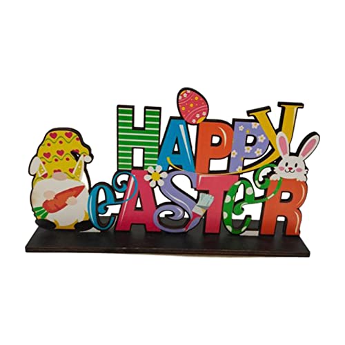Adorno de lobo para mesa de huevos de Pascua, letreros de madera, decoración de bloques de Pascua independiente, bandeja escalonada, decoración de granja, rústico, centro de mesa, letrero de huevo de
