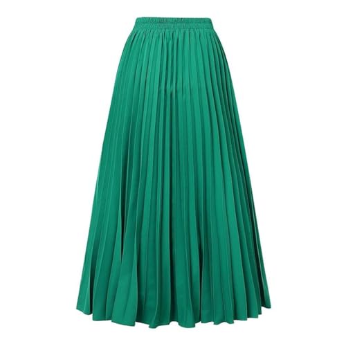 Women's Summer Maxi Skirts Casual Elegant High Waist Pleated Skirt3