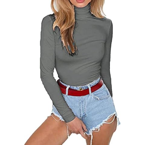 PALINDA Women's Long Sleeve Striped Bodysuit Cover