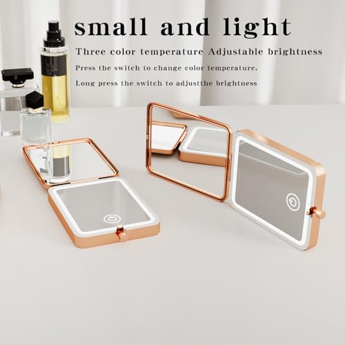 Espejo de Maquillaje LED Plegable 3X Magnificación miniatura 7