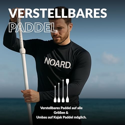 5 kg leicht mit vollem Zubehör-Set wie Alu-Paddle - Detailansicht von NOARD SUP 326cm Aufblasbar Test – Dealfoxx.de