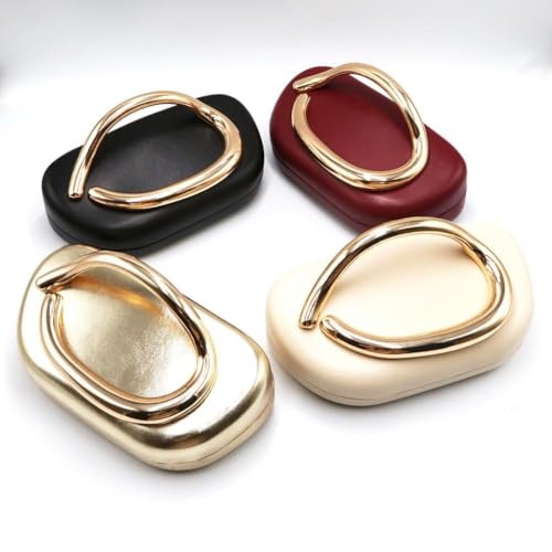 Image of Acrylic Clutch Purse for Women Classic Round Acrylic Evening Handbag Vintage Metal Handlebars Bag for Wedding Party Prom