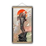SB little Shan Hai Scrolls Hanging Poster League of Legends Video Game Japanese Chinese Scroll Art Print Canvas Wall Decor (15.7'x28') (Jhin)