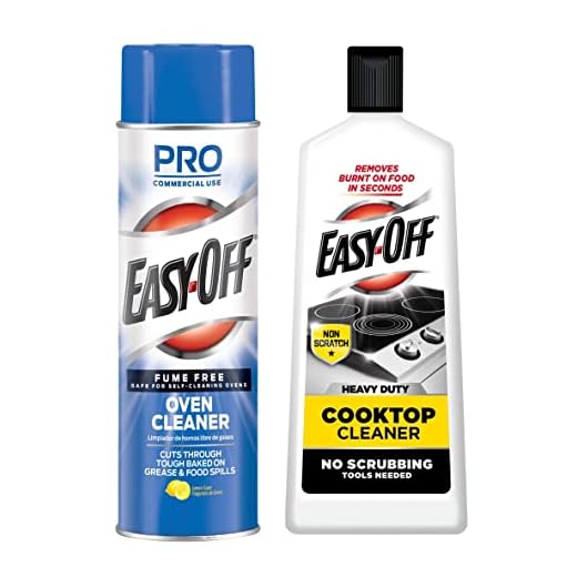 Easy Off Fume Free Oven Cleaner, Destroys Tough Burnt on Food and Grease, 24 Oz Heavy Duty Cooktop Cleaner, Removes Burnt on Food in Seconds, Non-Scratch, No Scrubbing Tools Needed, 16 Oz