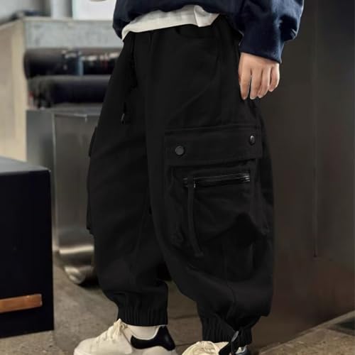 Teen Boys Cargo Pants Y2k Fashion Tactical Sweatpants with Multic-Pockets Kids Hip Hop Street Dance Jogger Pants 20252