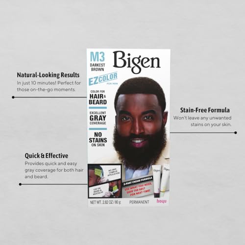 Image of M3 Bigen EZ Color for Men Darkest Brown - 3 Pack