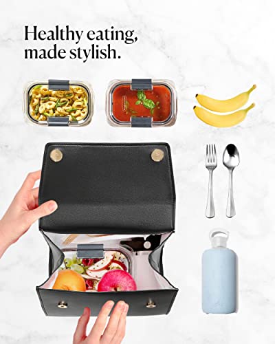 Beautygoodies LUNCH BAG LARGE Bag Women Large Vegan Leather For Work, Insulated Adult Lunch Boxes thumb #4