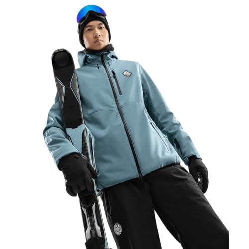 SIROKO   Chaqueta Softshell de Nieve W2 Beluga   L   Azul acero