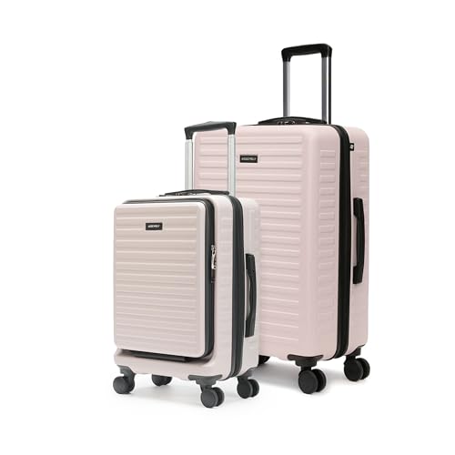Image of Assembly Cabin Trolley Bag (55 cms) & Large Check in (75 cms) Polycarbonate Luggage Set of 2 - Premium Hardsided Suitcase with in-Built TSA Lock- Starkpro- Ivory