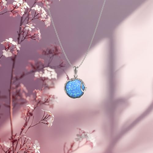 925 Sterling Silver Gemstone Necklaces for Women - Birthstone - Silver Pendant Necklaces - Statement Necklace Silver - Everyday Jewelry Silver - Necklace Gemstone4