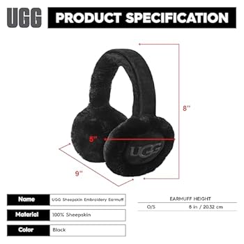 UGG W EMBROIDERED LOGO EARMUFF チェスナット UGG W EMBROIDERED LOGO EARMUFF チェスナット UGG】 (W