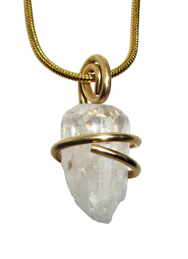 Danburite Pendant, Synergy 12, Real Crystals, Lemurian Spiritual Gemstone, Raw Stone #80