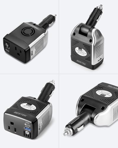 BESTEK 150W Power Inverter 12V to 110V Voltage Converter PD30W QC18W Car Charger Power Adapter with Charging Ports - Image 6