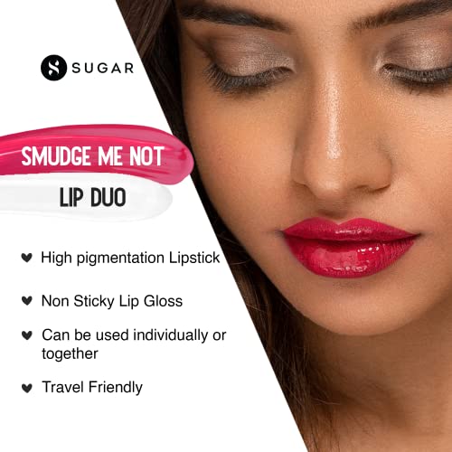 Image of SUGAR Cosmetics - Smudge Me Not - Lip Duo - 07 Rethink Pink (Fuchsia) - 3.5 ml - 2-in-1 Duo Liquid Lipstick with Matte Finish and Moisturizing Gloss