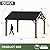 Aoxun 12' x 14' Outdoor Wood Gazebo, Hardtop Gazebo Permanent Wooden Pavilion with Galvanized Steel Gable Roof, for Patio, Garden, Deck, Cedar Wood