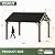 Aoxun 12' x 14' Outdoor Wood Gazebo, Hardtop Gazebo Permanent Wooden Pavilion with Galvanized Steel Gable Roof, for Patio, Garden, Deck, Cedar Wood