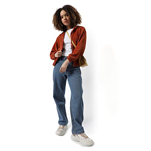 Image of Campus Sutra Women's Cotton Hooded Neck Sweatshirt
