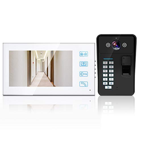 Video Türklingel Intercom Kit Fingerabdruck Passwort Video Zugangskontrolle Ausrüstung Smart DoorBell Kit Unterstützung 1000 Fingerabdrücke HD