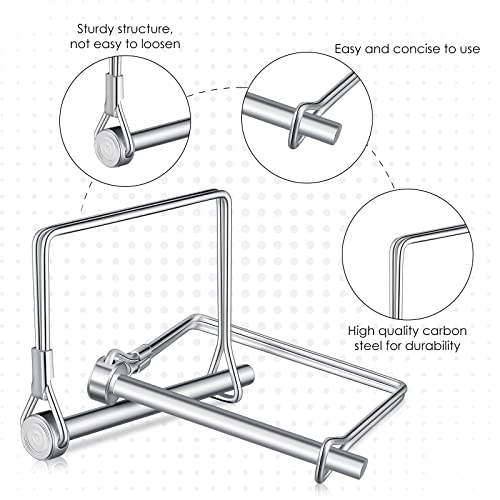 Pelopy 60 Pcs Square Trailer Pin 1/4 Inch Diameter X 2-3/4 Inch Long Safety Shaft Locking Pin Wire Trailer Hitch Pin Trailer Coupler Pin Metal Pins For Farm Lawn Garden Hitches Trailers Wagons Towing #TOP2