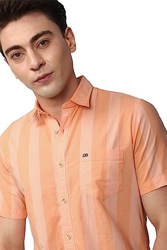 Image of Peter England Men's Casual Premium Summer Half Sleeve Shirt | 100% Cotton