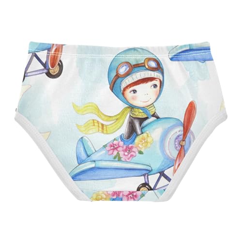 Cute Aviator Girl Panties Cute Toddler Underwear Floral Cotton Designer Kids Undies Briefs 2t2