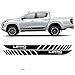 Lange Seitenstreifen Auto Aufkleber Abziehbilder, Für Mitsubishi L200 Triton Off Road Auto Auto Tuning Pickup Zubehör DIY Vinyl Film 2 STÜCKE