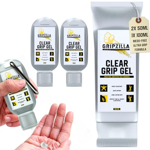 GRIPZILLA Clear Liquid Chalk Gel - Chalk Mess-Free Grip Enhancer for Optimal Performance- Non Sticky, Anti-Slip Perfect for Golf Grips,Tennis,Pole Dance,Gym,Pickball Repels Sweat & Moisture from Hands