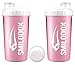 Produktbild SMILODOX Protein SHAKER | 700 ml - Eiweiß Shaker mit Schraubverschluss & Sieb | Shake Becher zum Mischen von Proteinpulver, Smoothie und Diät Shakes - BPA Frei, Farbe:Rosa