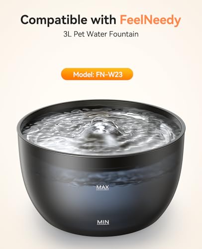 FEELNEEDY Filter Katzenbrunnen 3-Monats-Vorrat - Packung für langanhaltende Frische 6 Originalfilter + 6 Wasserpumpen - Filterschwamm für FEELNEEDY FN-W23 Trinkbrunnen für Hunde