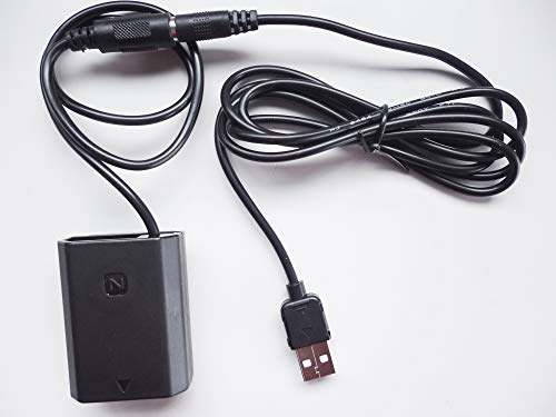 DCカプラー + USB電源ケーブル Type-A QCトリガーケーブル バッテリー SONY製対応 (α9/α9R/α9S/α7RMV/α7RIII/α7iii/α7M3/ILCE-9 A6600/α7C) (QC-FZ100)