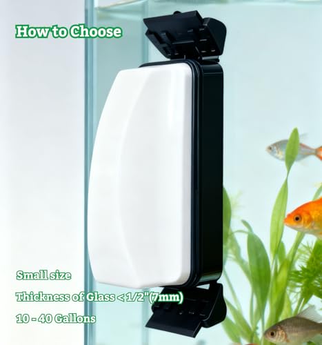 Image of Aquarium Magnetic Tank Cleaner,Tool Brush for Aquarium,Effective Clean Buildups on the Glass,2 Scrapers,Self-Floating,Scratch Free,Nonslip,Strong Magnetic,DeeKleen Fish Tank Accessories(Small)