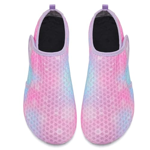 Image of WateLves Water Shoes for Women Men Swim Beach Aqua Socks Quick Dry Barefoot House Slippers Travel Shoes with Adjustable Magic Tape for Pool Diving Boating Yoga Surf