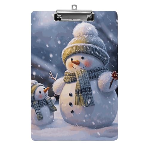 Porte-bloc acrylique bonhomme de neige A4 tout terrain