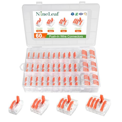 Connecteurs électriques rapides Nineleaf avec levier de connexion pour fils AWG 28-12