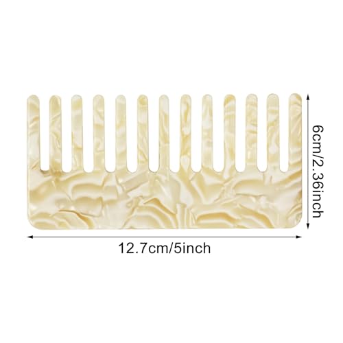 Peine blanco de dientes anchos para cabello rizado y grueso miniatura 2