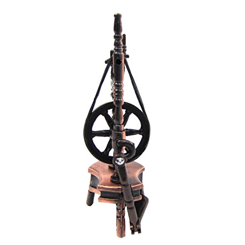 Treasure Gurus 1:12 Scale Miniature Dollhouse Replica Spinning Wheel Die Cast Pencil Sharpener - Thumbnail 3