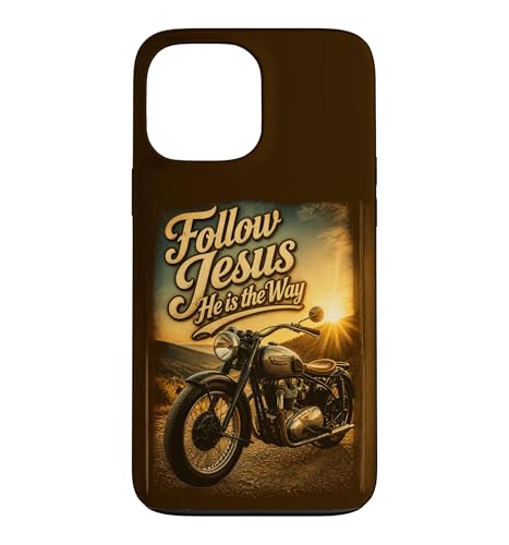 Follow Jesus He is the Way Christian Motorcycle Gospel Biker �X�}�z�P�[�X iPhone 13 Pro Max �p