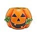 Generisch Halloween Dekor,Halloween Kürbis Pflanzgefäß, Blumentopf, Behälter, Tisch-Pflanztopf aus Kunstharz, Blumentopf für Küche, Terrasse, Haus, Garten, Balkon (Orange)