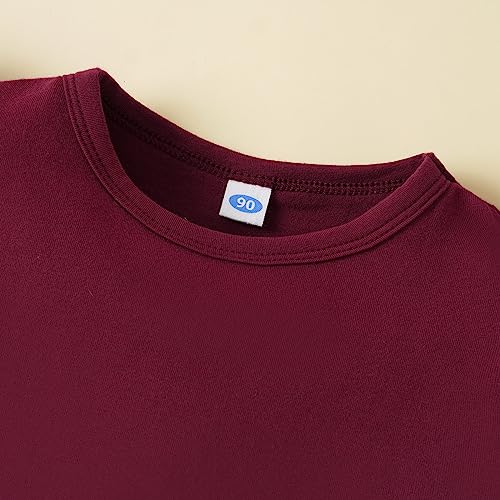 LYSMuch 2-5T Toddler Girls Ruffle Sleeve T Shirt Puff Short Sleeve Basic Tank Top Blouse Plain Solid Kids Casual Clothes3