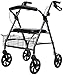Rollator Walker Seniors Indoor Rollator Walker Z Siedzeniem, Hamulcami, Koszem I Kółkami Składany Chodzik Dla Seniorów, Wytrzymała Rama Ze Stali Nierdzewnej, Regulowane Ramiona (Kolor: Domyślny) (Do