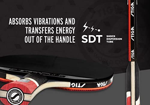 STIGA Raquete de tênis de mesa ProCarbon, vermelho e preto