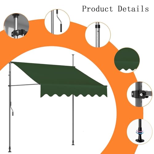 Toldo retráctil manual para evitar el calor en terrazas de exterior 8