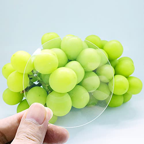 10Pcs Clear Acrylic Sheet 0.04 Inch Thick Acrylic Plastic Disc Transparent Round Acrylic Panel Circle Acrylic Sheets Sign for Picture Frame Painting DIY Crafts (3.5 inch / 8.9 cm)