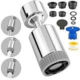 Kitchen Tap Spray Head, Tap Spray Head with 3 Functions Modes, 360° Rotatable Kitchen Sink Tap Attachment, Tap Nozzle Faucet Extension Sprayer for Kitchen Bathroom