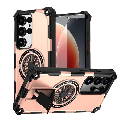 Coque Samsung S26 Plus antichoc magnétique rose avec béquille rigide