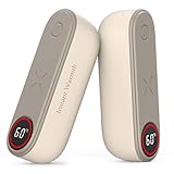 Calentador de Manos, Temperatura 45-60℃, Recargable 4000mAH*2 Calienta Manos, 3 Niveles de Calor, Magnético 2 en 1, Portátil Calentador Manos para Golf, Raynauds, Camping, Navidad Regalos-Blanco