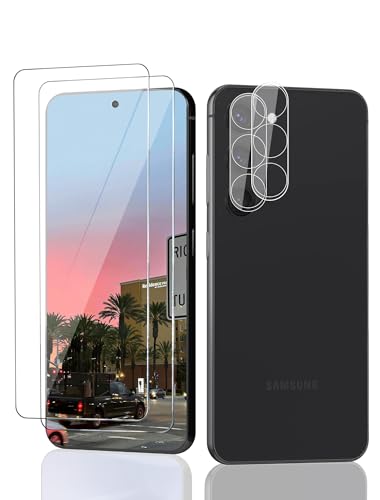 ICESPRING 2 Stück für Panzerglas für Samsung Galaxy S23 5G mit 2 Stück Kamera Schutzfolie, Fingerabdruck-ID für Samsung ...