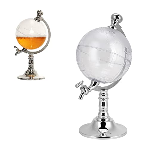 Milltrip Whiskey Decanter Set, 1.5L Whiskey Globe Shaped Wine Decanter Dispenser for Liquor,Bourb,Beverage Liquor Dispenser