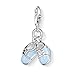 Thomas Sabo Damen Charm-Anhänger Babyschuhe Blau Geburt Charm Club 925 Sterling Silber 0822-007-1