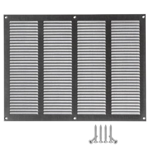 400x300mm Métal Galvanisé Grille de Ventilation - Grille D'aération avec Moustiquaire